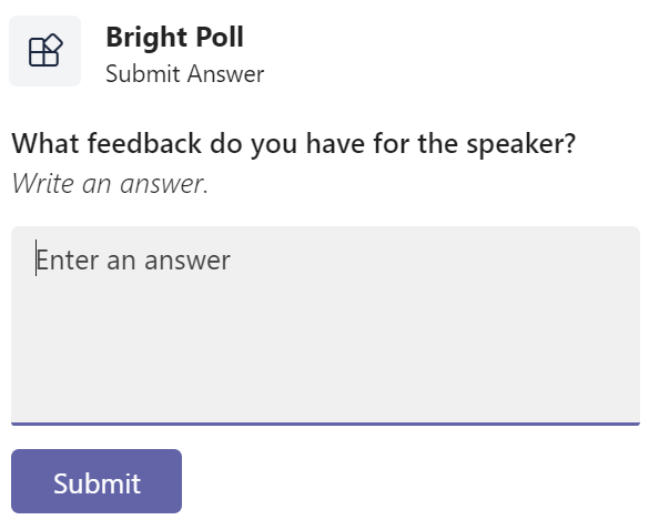 New Open Answer Questions are available in Bright Poll